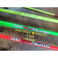 【Ready stock】◕🌟SET UDANG SANTEC 4 / 4.6 Kaki Rod + Reel SANTEC JORAN UDANG SET JORAN PANCING UDANG