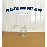 50 PCS Plastic pudding cups 60 ML, 90 Clear plastic cups Plastic Cup Dessert Cup Pudding Cup Disposa