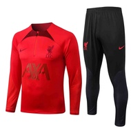☄♦ Liverpool Long Sleeve Training Jersey Suits 22-23 Men Football Training Shirt Tracksuit