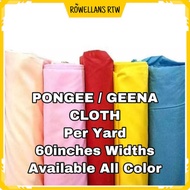 Pongee Geena Silk Cloth / Tela Per Yard Available All Color Presyo Divisoria
