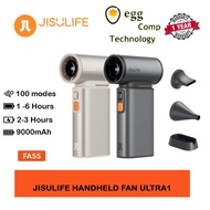 JISULIFE FA55 HANDHELD FAN ULTRA1 - DARK GREY / BRIGHT BROWN