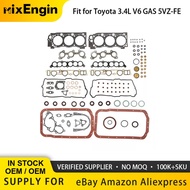 Full gasket and head bolt setup engine parts for 3.4 litre 5VZFE Toyota 4Runner Tacoma Tundra T100 3