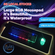 SHIP FROM SG - RGB Mouse Pad Large, Waterproof Mousepad, 12 Colorful Settings | Mouse Mat | Mousepad | Gaming Mouse Pad