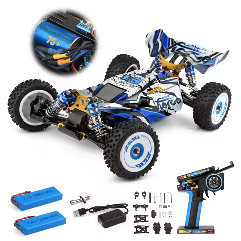 WLtoys 124017(V2) Fast RC Car, 1/12 Brushless RC Car with Independent ESC for Adults, 75km/h, Suitab