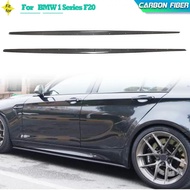 Carbon Fiber Car Side Skirts Extensions for BMW 1 Series F20 M-Sport Hatchback 4-Door 2012-2018 Side