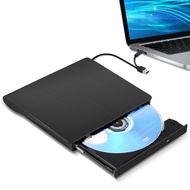 External CD DVD +/-RW Drive USB 3.0 & USB-C Portable CD & DVD ROM Burner Player Reader Writer Rewrit