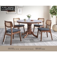 Dining Set 1+6 Sintered Stone Top / With Rattan Design