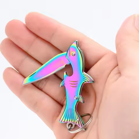 Creative Shark Folding Knife Mini Knife Outdoor Tactical EDC Tool Knife Portable Cutter Express Keyc