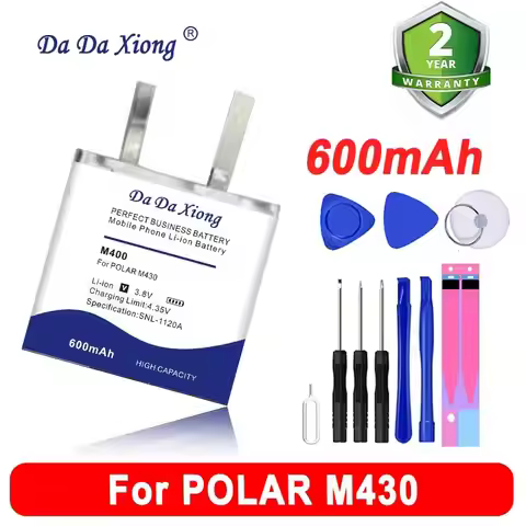 DaDaXiong 600mAh 3.8V Battery Kit Pack For POLAR M430 M400 M430GPS GPS Sports Watch Bateria
