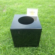 Black Lottery Box Thickness 3 Mm Size 20 x 20 x 20 cm.