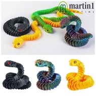 MARTIN1 3D Printed Snake Toy, Realistic Multicolor Simulated Snake Ornament, Kids Gift Simulation Ho