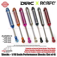 D1RC X RCRFC Shocks - 1/10 Scale Performance Shocks (Set of 4) for RC Crawlers Scaler and Competitio