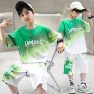 IQANGEL KIDS ชุดเด็กผู้ชาย ชุดบาสเด็ก บาสเก็ตบอลใหม่และเด็กผู้หญิงเสื้อกีฬาเจอร์ซี่ย์ชุดแห้งง่ายเร็ว