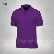 Purple baju kolar kosong premium fabric unisex baju t shirt polo lelaki perempuan