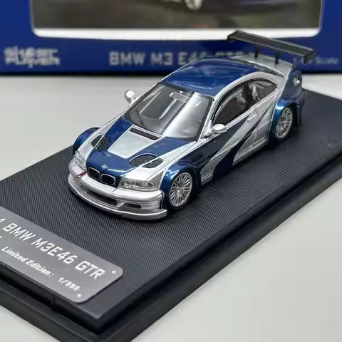 Ghost Player X Sw 1:64 Bmw 3 Series M3 E46 Gtr Nfs Silver Blue Alloy Diecast Car Model