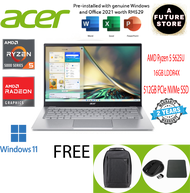 Acer Swift 3 SF314-44-R6K6 14'' FHD Laptop Pure Silver ( Ryzen 5 5625U, 16GB, 512GB SSD, ATI, W11, HS )