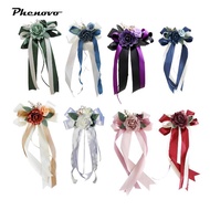 [Phenovo] Aisle Chair Backrest with Floral Pattern, Wedding Aisle Decoration for Party Decoration