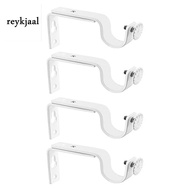 Wall Mounted Curtain Rod Bracket Strong and Durable Curtain Rod Bracket Easy Install Curtain Rod Holders Heavy Duty Window Drapery Brackets for Home 4pcs Set Southeast