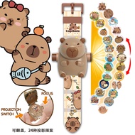 jam boboiboy jam boboiboy original jam boboiboy galaxi sori Cute Capybara Watch Children Cartoon Cap