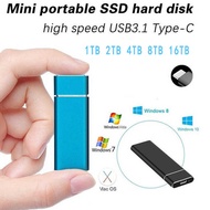 2TB SSD 16TB 20TB 30TB 500GB Mobile Solid State Hard Drive USB 3.0 External