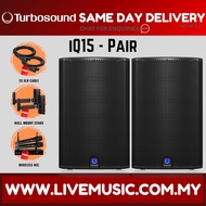 Turbosound iQ15 2500-Watt 15" Powered Speaker w/Wireless Mic, Speaker Stand And Cable - Each/Pair ( 