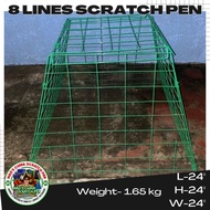 BANTAM CHICKEN SCRATCH PEN/ 8 LINES COATED/ GAMEFOWL