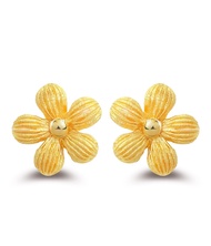 PRIMA ต่างหูทองคำ 99.9% รูปดอกไม้ (ดอกคอสมอส) จำหน่ายเป็นคู่ (2 ชิ้น) 111E1466-18