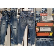 LOIS ORIGINAL celana jeans pria slimfit sobek