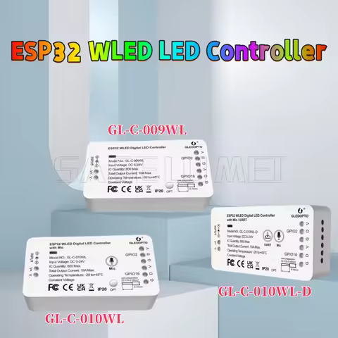 GLEDOPTO ESP32 WLED LED Controller GL-C-009/010WL/010WL-D With Mic DIY Music Dynamic Modes For WS281