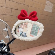 蝴蝶结后视镜套防刮电动车装饰小配件可爱高颜值电瓶车身改造车饰Bow rearview mirror cover anti-scratch electric car decoration small l