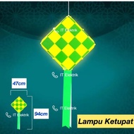 Ketupat Lampu Gantung Besar LED Lampu Hiasan Raya Ramadhan Ketupat light hanging large 2pin plug dec