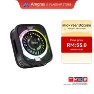 Amgras IceWorld Pro 2 Phone Cooler  Mute Magnetic/Clip-on Cooling Fan With RGB Lights For Gaming  Li