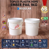 ember plastik 1liter 1kg pail box es krim ice cream cat cap dop - wib