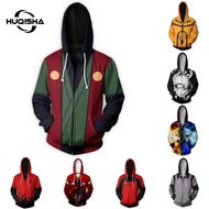 Naruto 3D Printed Casual Men Women Hoodie Fashion Cosplay Costume Streetwear Sweatshirt Anime Zipper