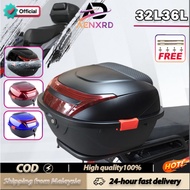 AENXRD 32L/36L Motor Top Box Motorcycle Tail Rack Top Box Universal Thickened Monorack Box Large Cap