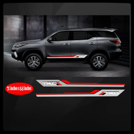 TRD SIDE DOOR STICKER DECAL FOR TOYOTA FORTUNER 2 pcs. (left & right) Toyota Auto Parts