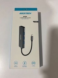 New全新 type-c 轉插 Rocktech type-c 4 ports usb 3.0 hub super speed 5Gbps uc4a3 usd connector