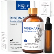 HIQILI Rosemary Essential Oil, 100mL/3.38 Fl. Oz. Pure Plant Essential Oil For Hair Care &Skin Care,