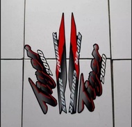 Stiker Striping Lis Les Bodi Motor Honda Tiger 2000 Full Hitam Merah Silver
