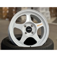 NEW 15X7J AOW Spoon SW388 Rim (set of 4) White 4X100 for City Jazz Vios Yaris Myvi Mazda 2 Ativa