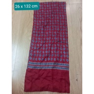 Red checkered scarf 26 x 132 cm MS26