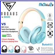 SODO DOQAUS V5 - 2 in 1 Twist-out Bluetooth 5.0 Speaker Headphone with Microphone Free: Cover Bag