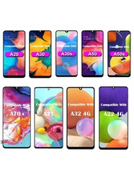 Super Amoled 相容於三星 Galaxy A20 A30 A50 A50s A30s A31 A51 A70 A71 液晶顯示屏,帶觸控螢幕數位轉換器,帶框架替換部件