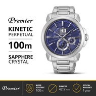 New Seiko Premier Kinetic SNP161P1 SNP161 Perpetual Calendar Blue