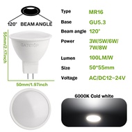 1-20pcs MR16 Low Voltage AC DC 12V 24V LED Spotlight Bulb GU5.3 120degree 38degree 3W-8W Replace 5
