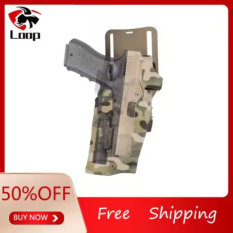 Tactical Pistol Holster Glock17 Gen4 G19 with X300 X300U Flashlight Quick Release Drop Leg Holsters 