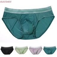 Men Briefs Underwear Brief Ice Silk Low Waist L~3XL All Seasons Bikini