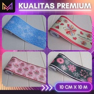 Wallpaper Sticker List Border Premium Wallpaper Border List 10cm x 10m Kitchen Wall List Aesthetic W