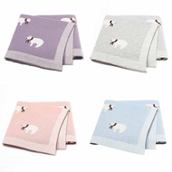 Baby Blanket Cotton Cute White Bear Newborn Knit Sleeping Blankets for Stroller Bed Sofa Infant Boy 
