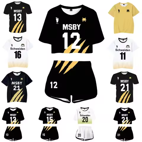Anime Haikyuu Shirts MSBY Black Jackal Cosplay Costume Hinata Shouyou Swiss Atsumu Miya Kotaro Bokut